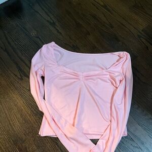 SHEIN Light Pink Long Sleeve Top
